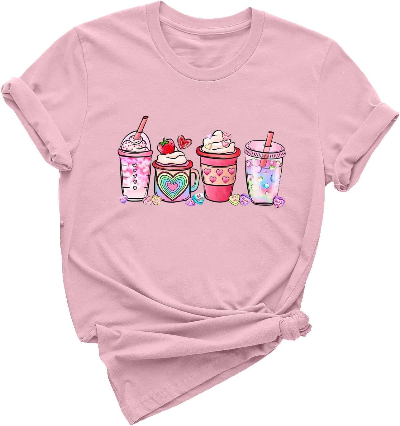 FunAloe Sweatshirts for Women UK Casual Print Tops Blouses Graphic Plus Size Sweatshirts Oversized Pullover Going Out Personalised Short Sleeved Shirt Funny Cute Ladies Jumpers Party Daily Wear HR1