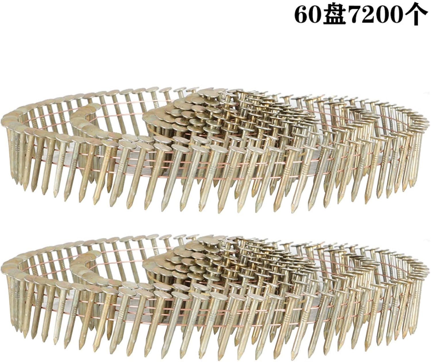 7200 Count 1-1/4-Inch x 120-Inch Coil Siding Nails, Ring Shank Hot-Dipped Galvanized Siding Nails, 15-Degree Collated Wire Coil Siding Nails