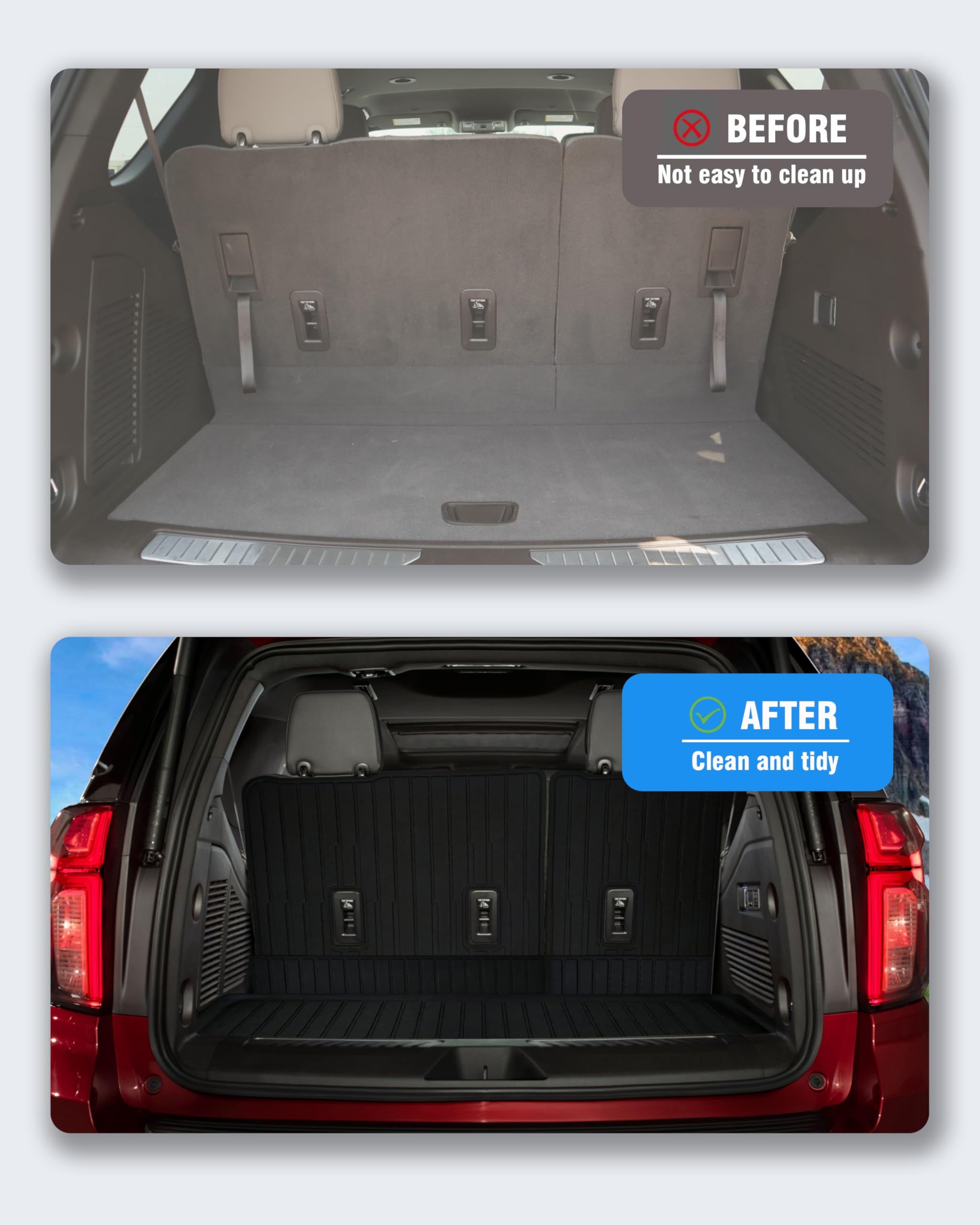 Rear Seat Back Cover Backrest Protector For Chevy Tahoe & GMC