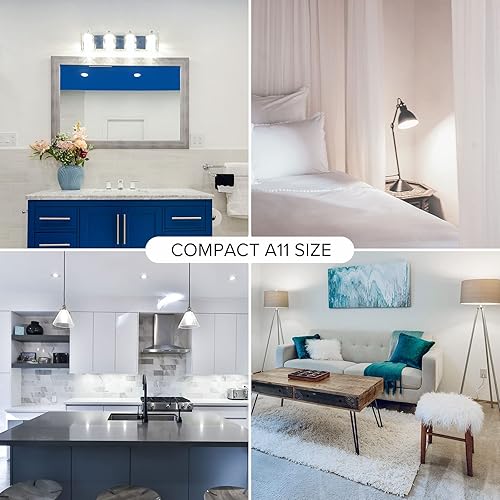 Miniatura 3 de SANSI Bombillas LED de 800 lúmenes, 22 años de vida, ventilador de techo para refrigerador, bombillas LED A11 de tamaño compacto, base media E26,