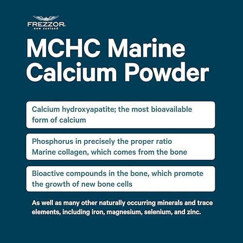 Miniatura 5 de FREZZOR Calcium Plus con UAF1000+, suplemento natural de calcio crudo de Nueva Zelanda para huesos, dientes, salud intestinal y apoyo