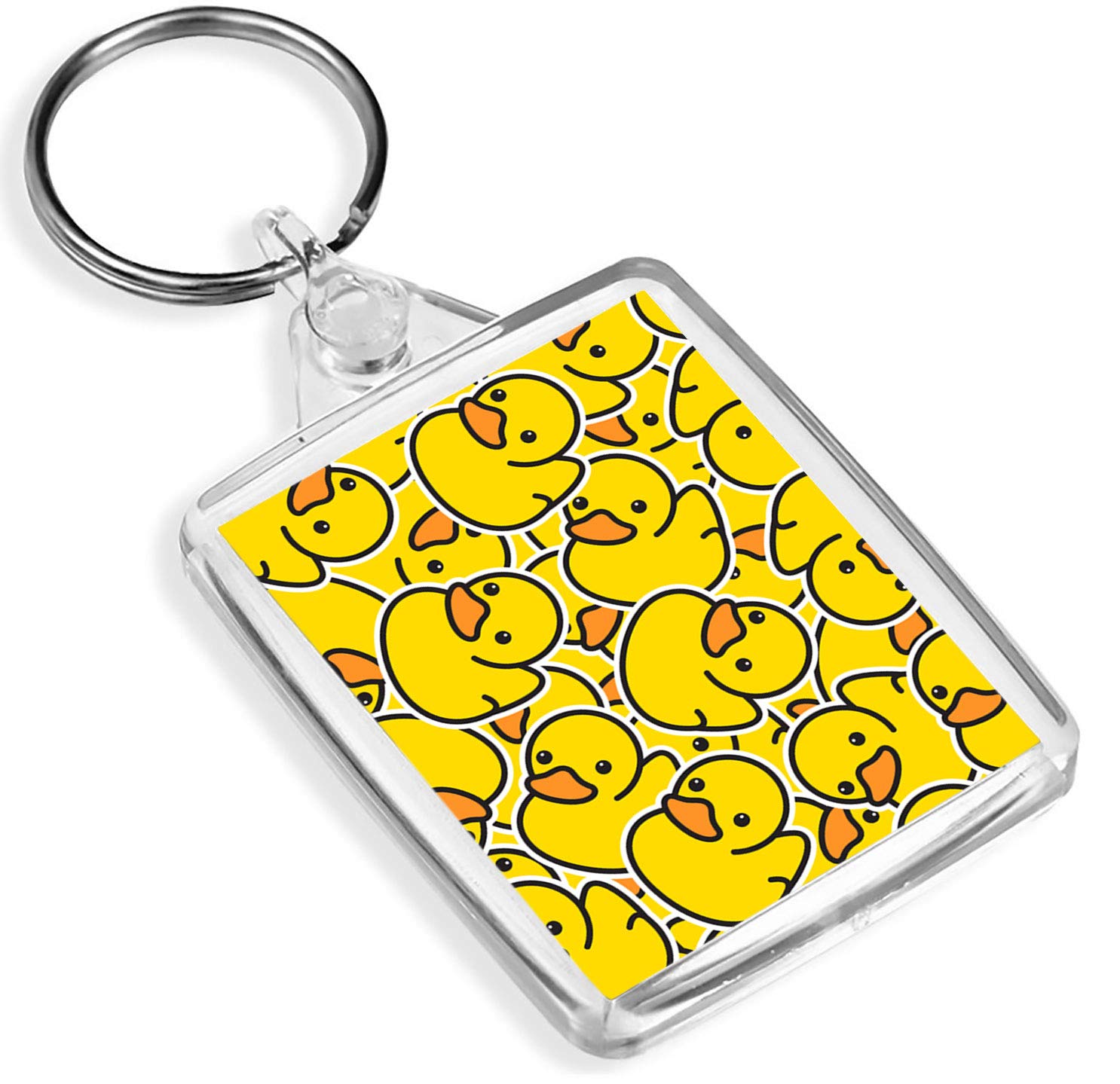 Destination Vinyl Keyrings Unisex Multi Yellow Rubber Ducks Keyring - Ip02 - Ducklings Pretty Bath Animals #2078