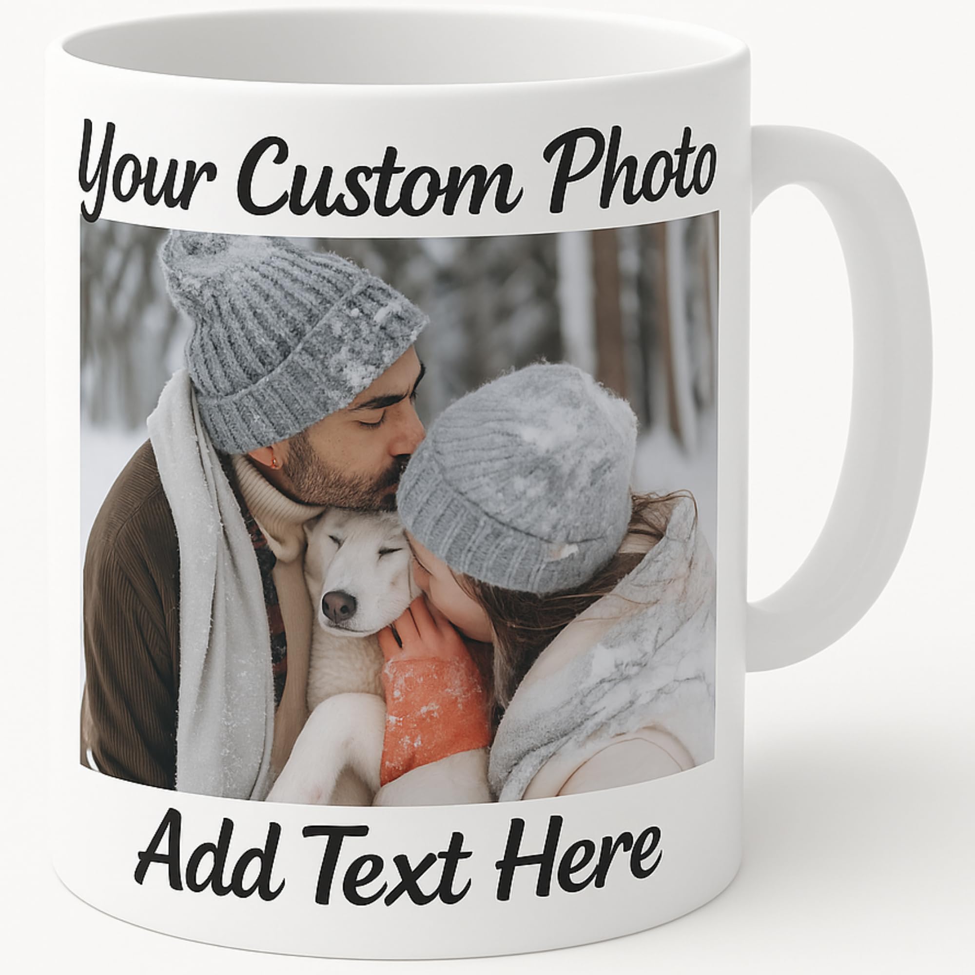 Custom Mug - Personalized Coffee Mug with Photo Text Logo | Taza Personalizada 11oz Both Sides Print | Custom Gifts for Men Women | Customized Picture Cup Dishwasher Safe