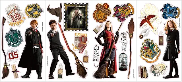Autocollants muraux Harry Potter - 30 stickers repositionnables sans résidu