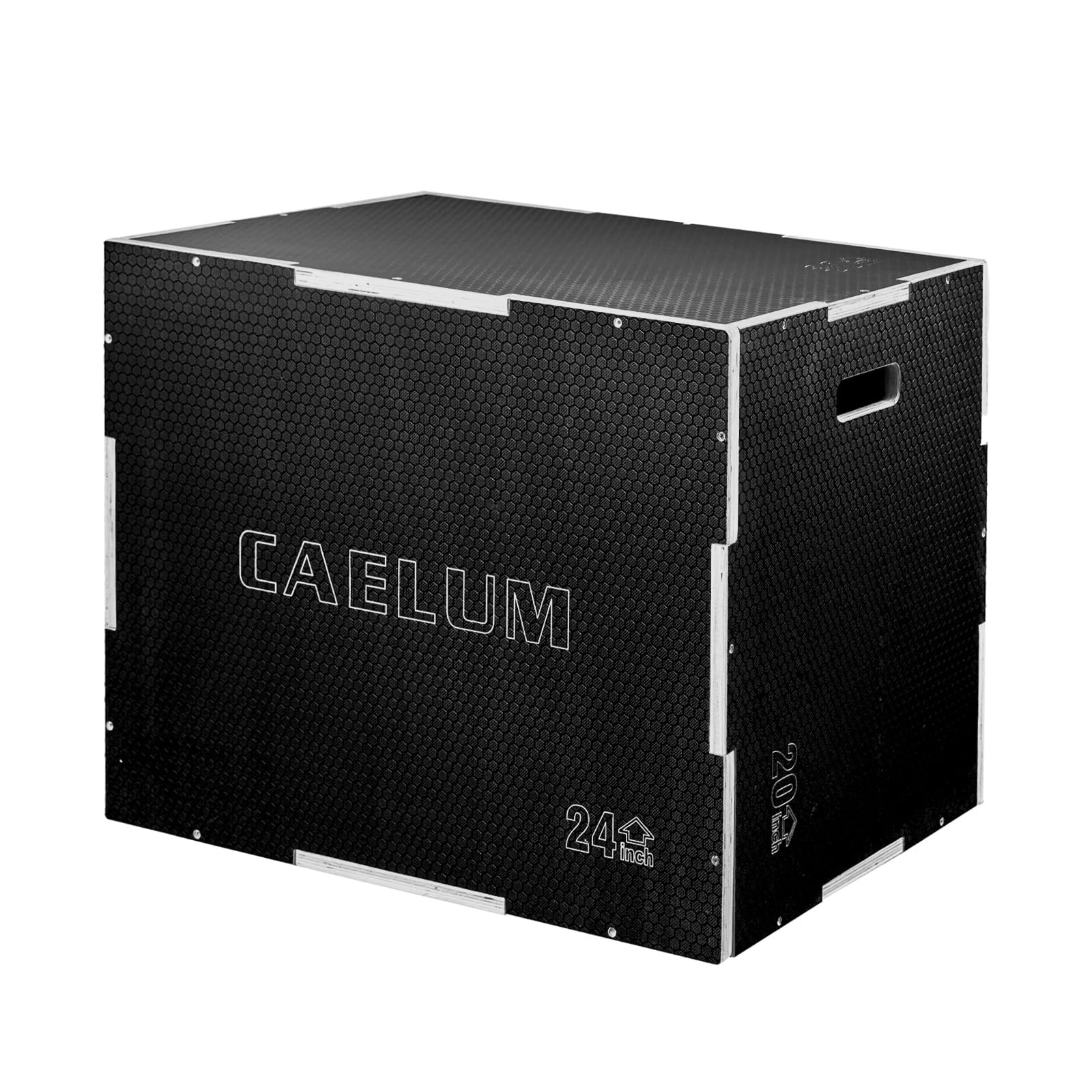 CAELUM Caixa Plyo de madeira 3 em 1 – Caixa de salto resistente de 181 kg para casa e