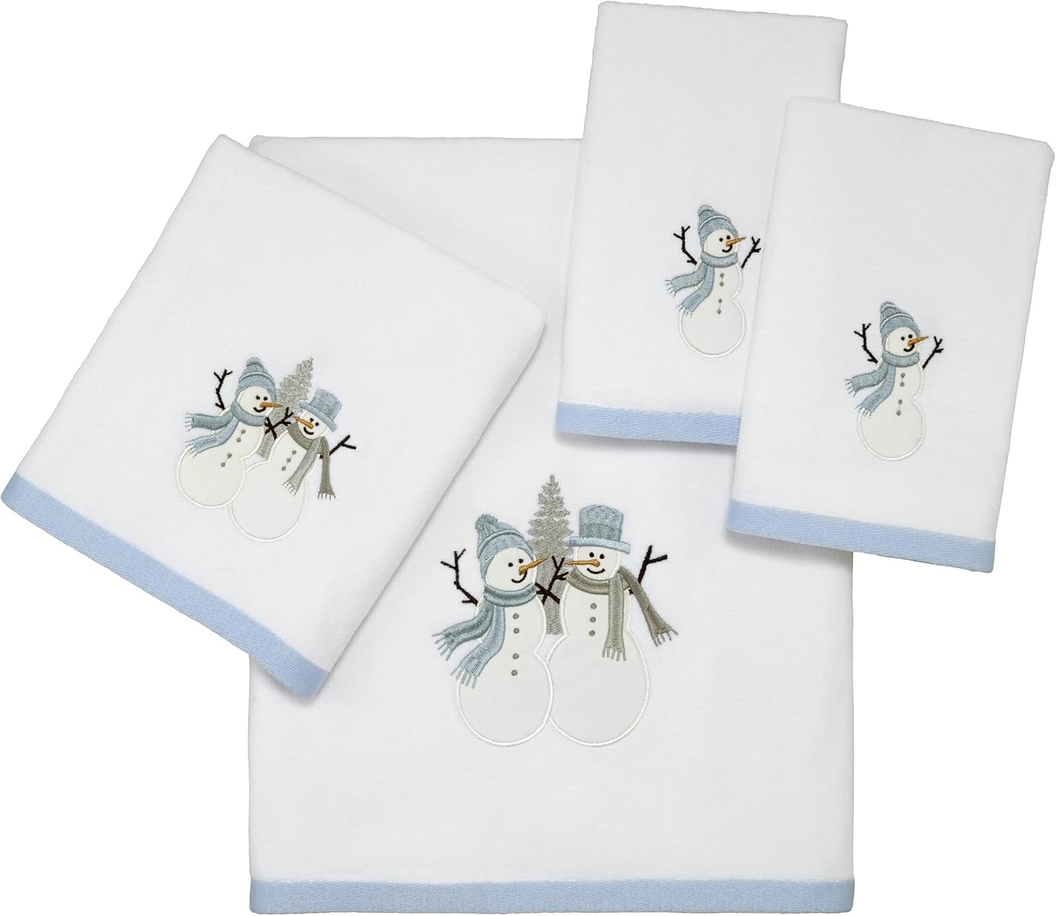 Avanti Linens - Fingertip Towels, Soft & Absorbent Cotton, Set of 2 (Frosty Friends Collection) - Image 3
