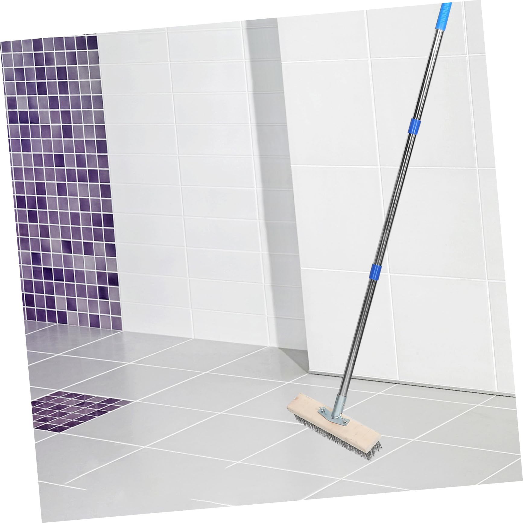 Cepillo De Limpieza Mango Cepillo De Escoba De Alambre Resistente para Eliminar Terrazas Pisos De y Patios De Acero para Limpieza De Pisos De Alta Resistencia