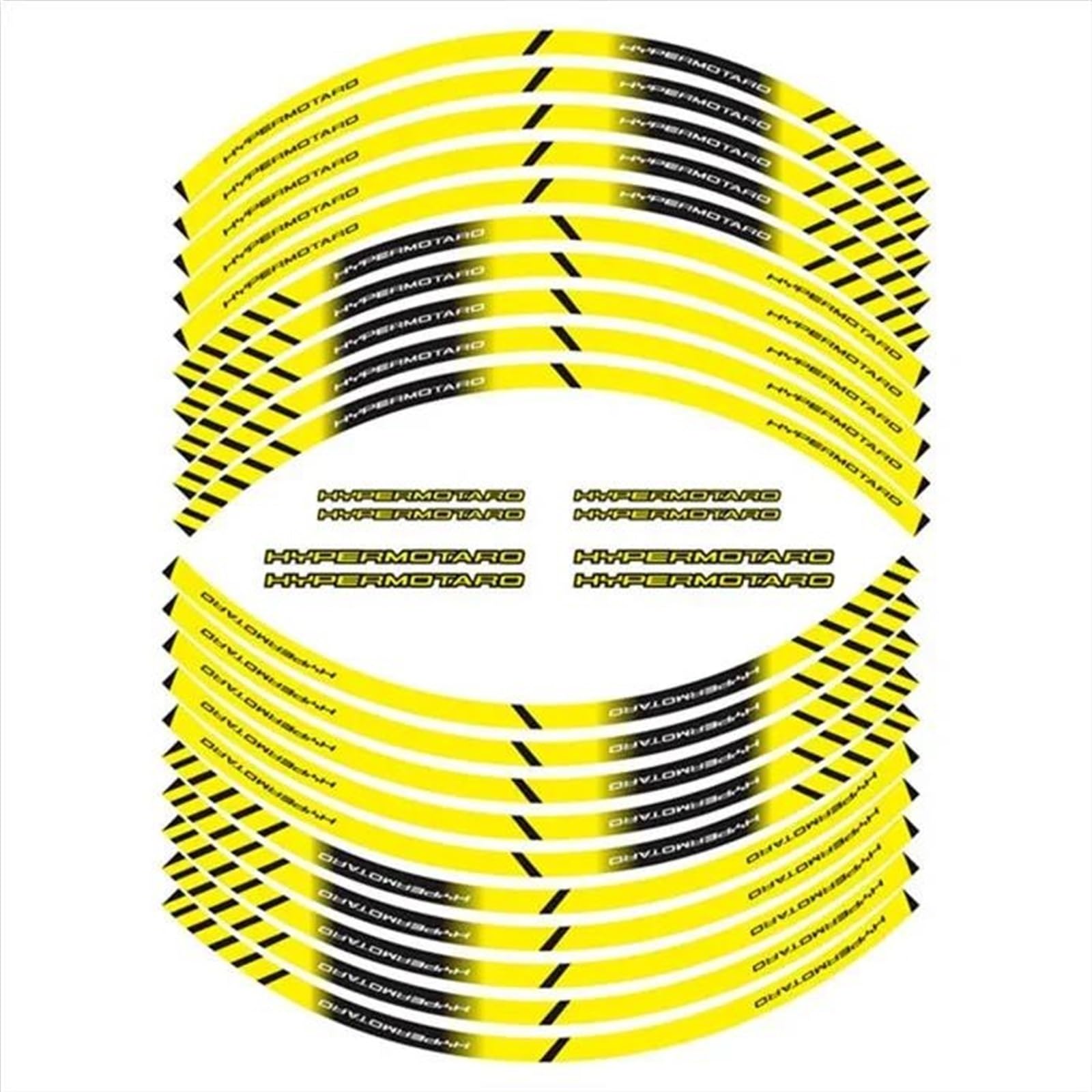 1 Set of Motorcycle Wheel Stickers Stripes Reflective Rim for Ducati 950 821 1100 939 796 698 for Hypermotard(Color3)
