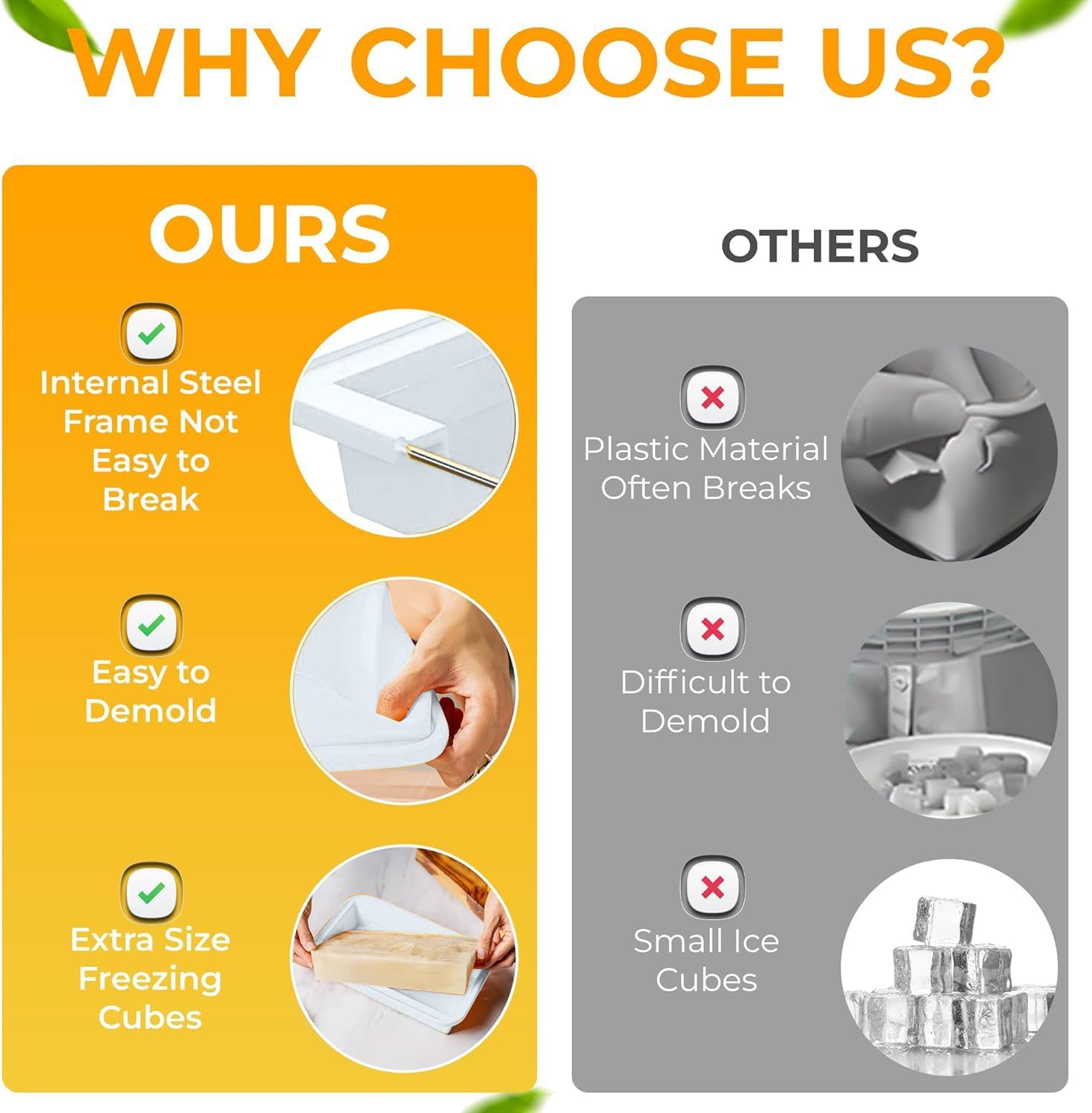 (2 Pack Large Silicone Freezer Containers For Soup, Pasta Sauce, Leftovers, Broth - 6 Cup White Reusable BPA Free Non Plastic Food Storage Freezing Ice Trays With Lids & Measurement Lines