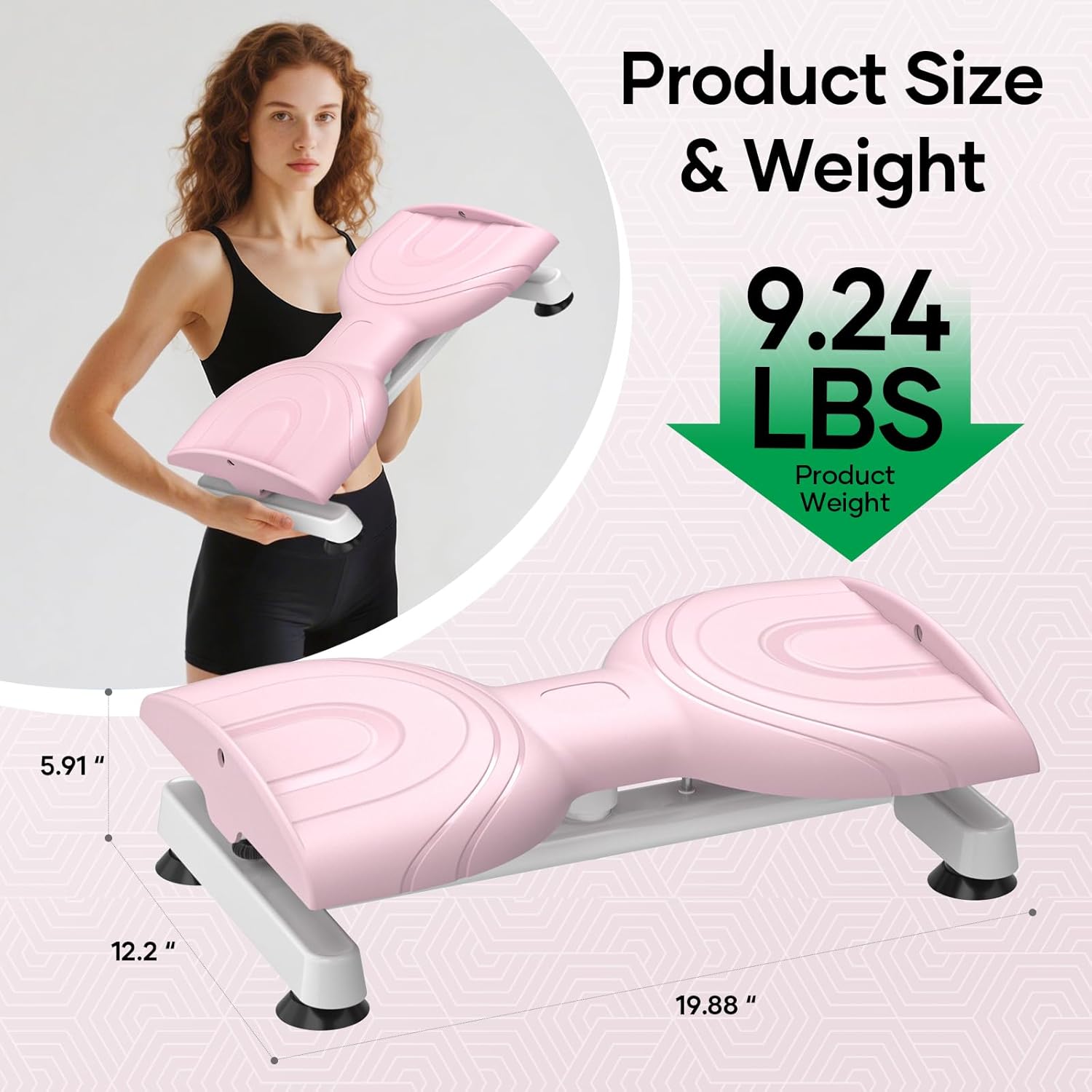 Waist Twist Machine, Twist Machine Exercise with 300 Lbs Weight Capacity, Ab Twist Board for Slim Waist and Core Ab Exercise,Noiseless Home Gym Equipment for Women Men Pink