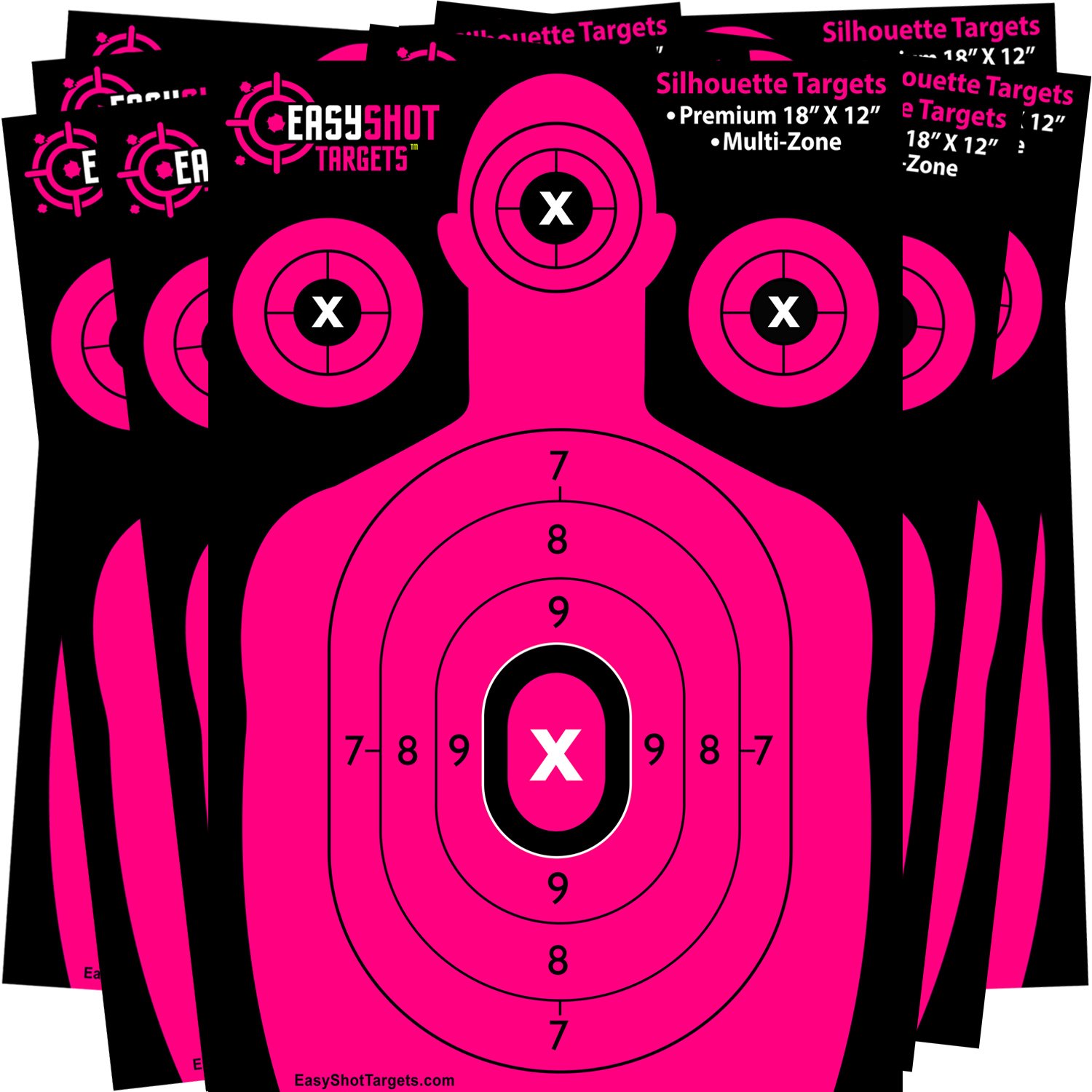 Buy Easy Silhouette Shooting Targets Neon Pink 18” X 12” Easily See