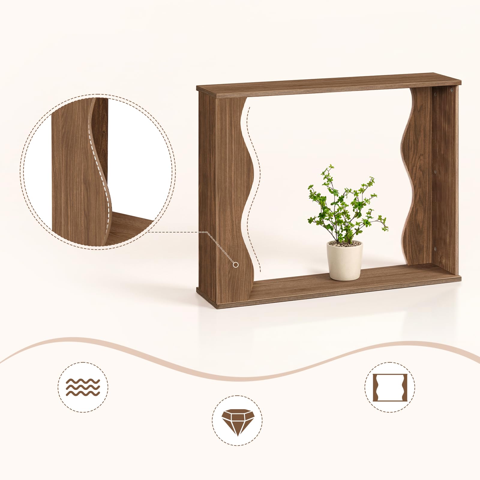 HOOBRO Meuble Console, Table d’Entrée Étroite, Table d’Appoint