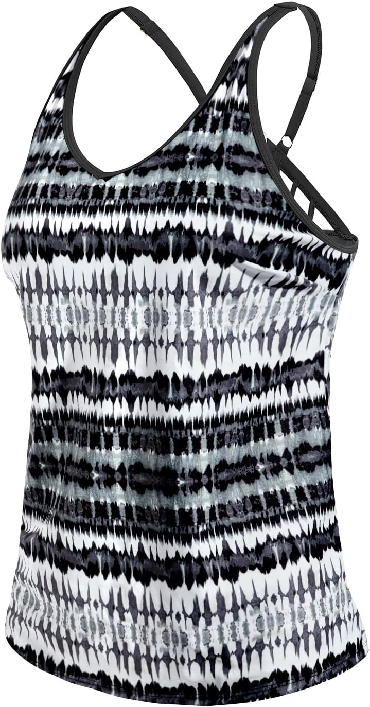 Yonique Womens Tankini Top Only Athletic Swim Top Modest Tankini Swimsuit No Bottom - Image 5