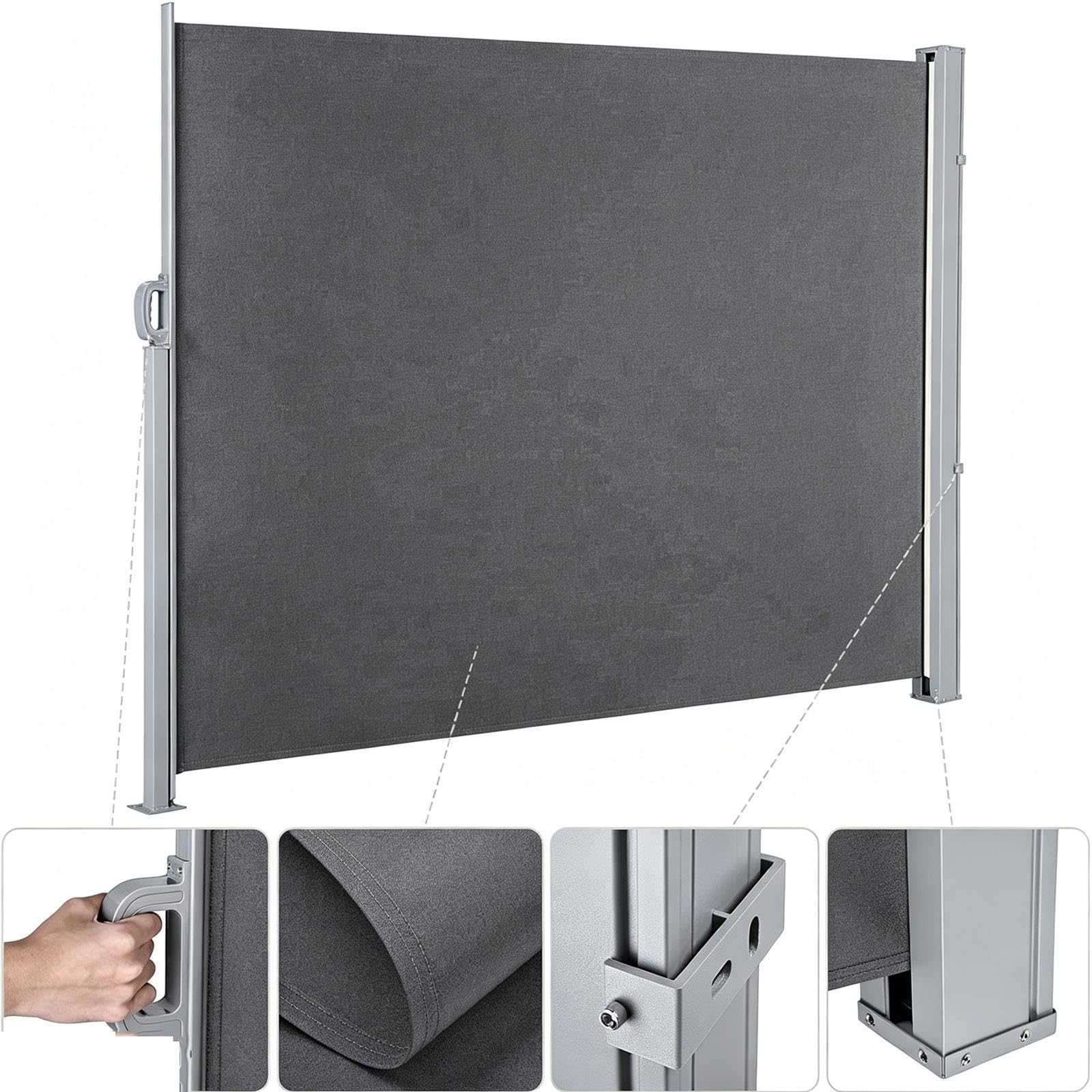 Składane chowane ogrodzenie, osłona przeciwsłoneczna ogrodzenia