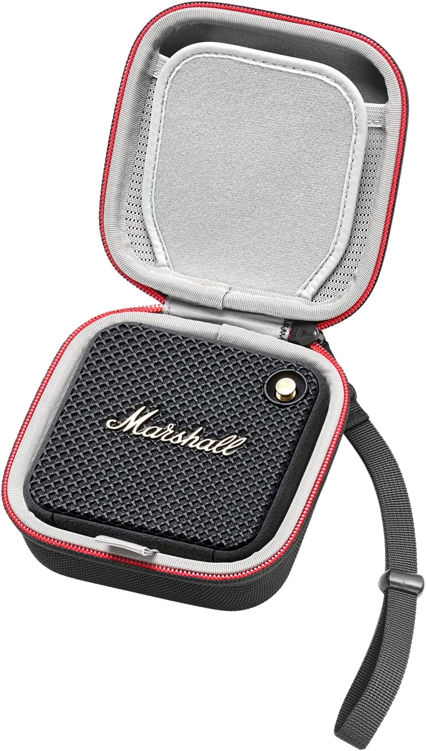 RLSOCO Carrying Case for Marshall Willen/Willen II Wireless Bluetooth Speaker | Shockproof, Dustproof, With Adjustable Wrist Strap | Travel Case Design with YKK Zipper & Scratch Protection