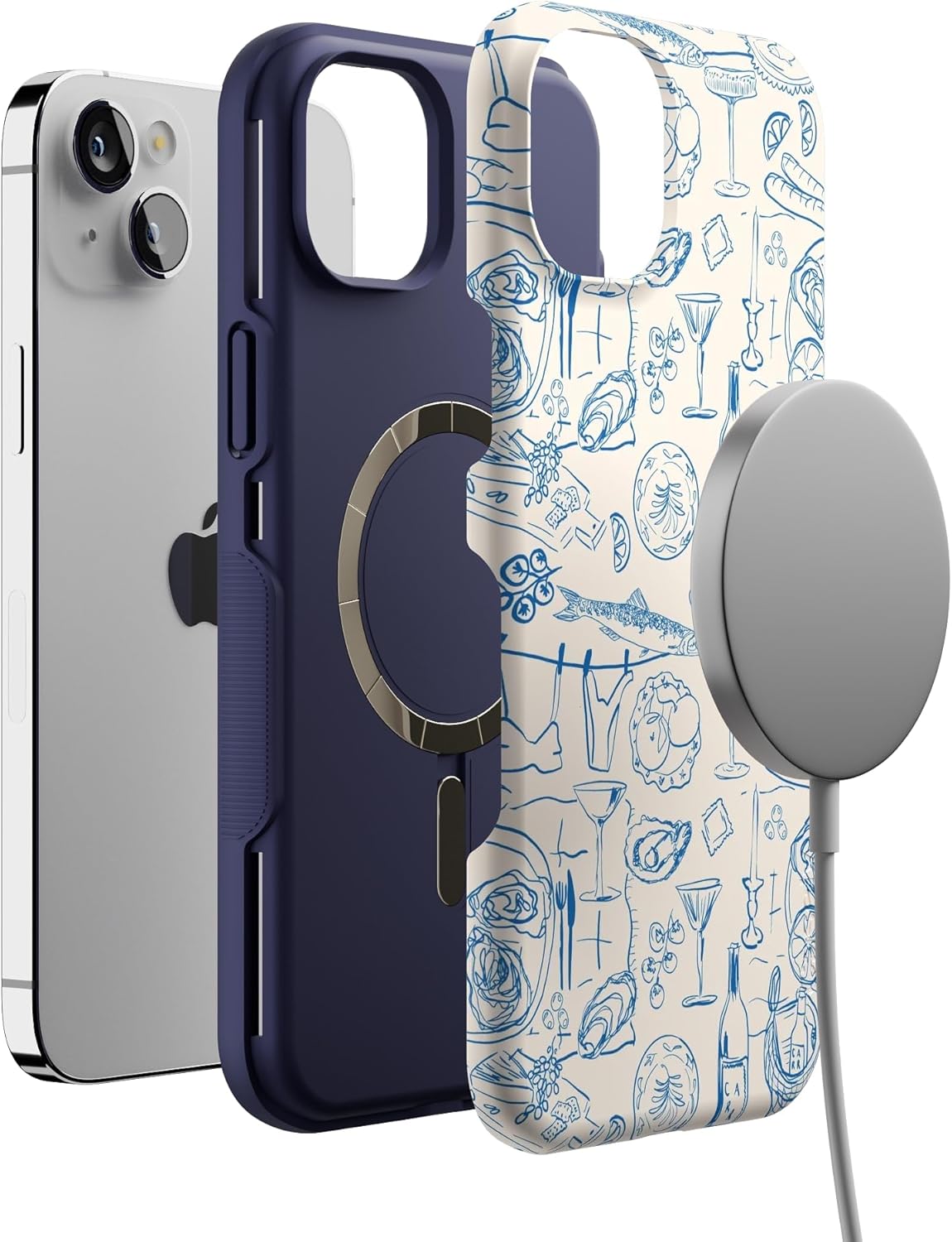 Casely iPhone 14 Plus Case | Amalfi Aperitivo | Dolce Vita | Bold Protective Design | Compatible with MagSafe