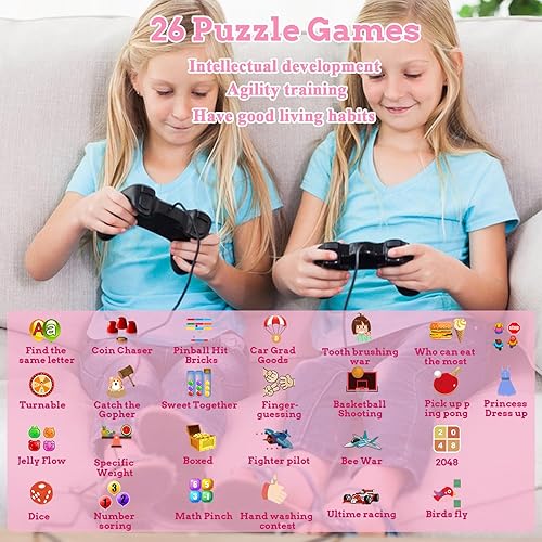 Miniatura 5 de Reloj inteligente para niños de 4 a 12 años, 26 juegos de rompecabezas, cámara HD, reproductor de música de video, podómetro, linterna, cronómetro y