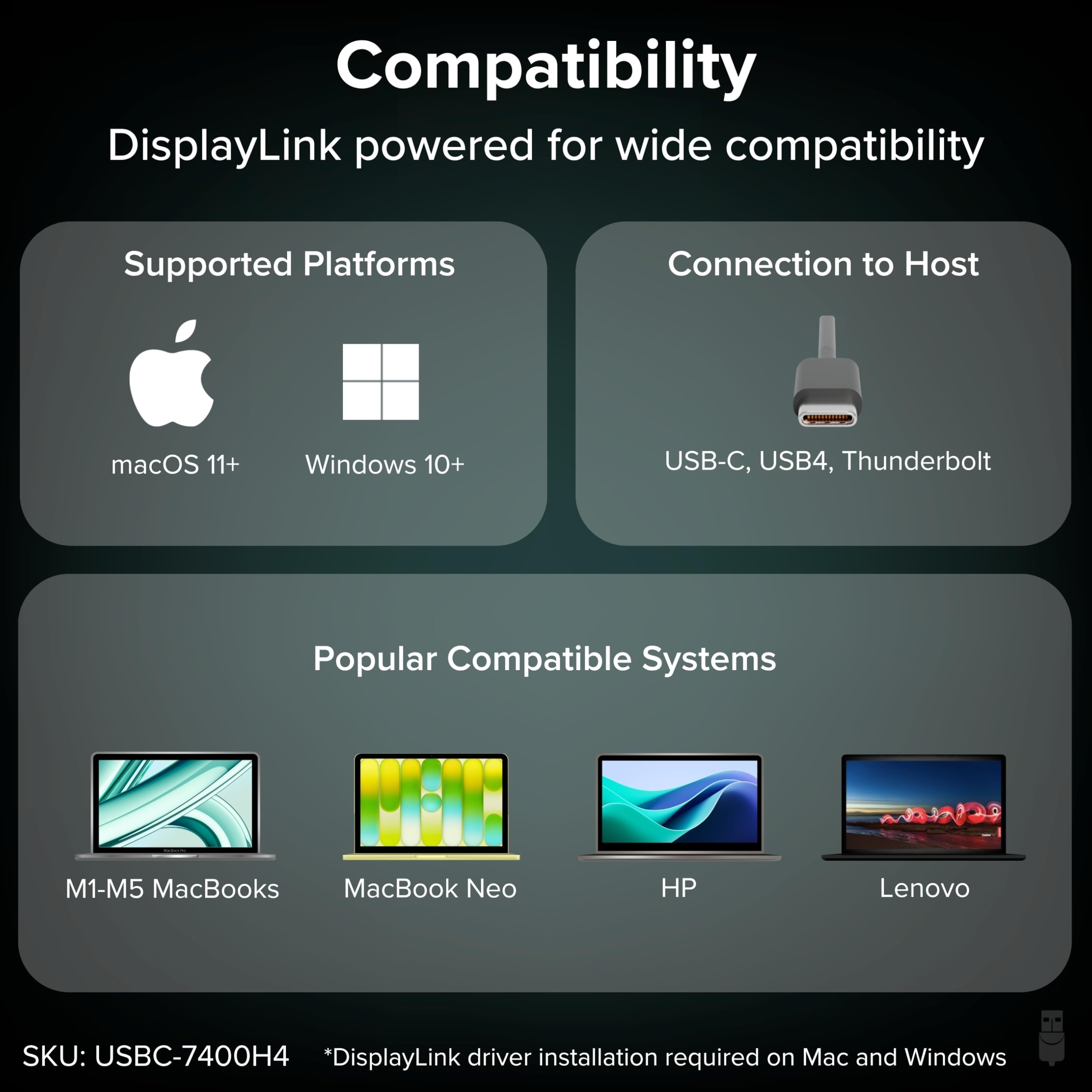 Amazon.co.jp: Plugable USB-C 4K HDMI グラフィック変換アダプタ 4 台