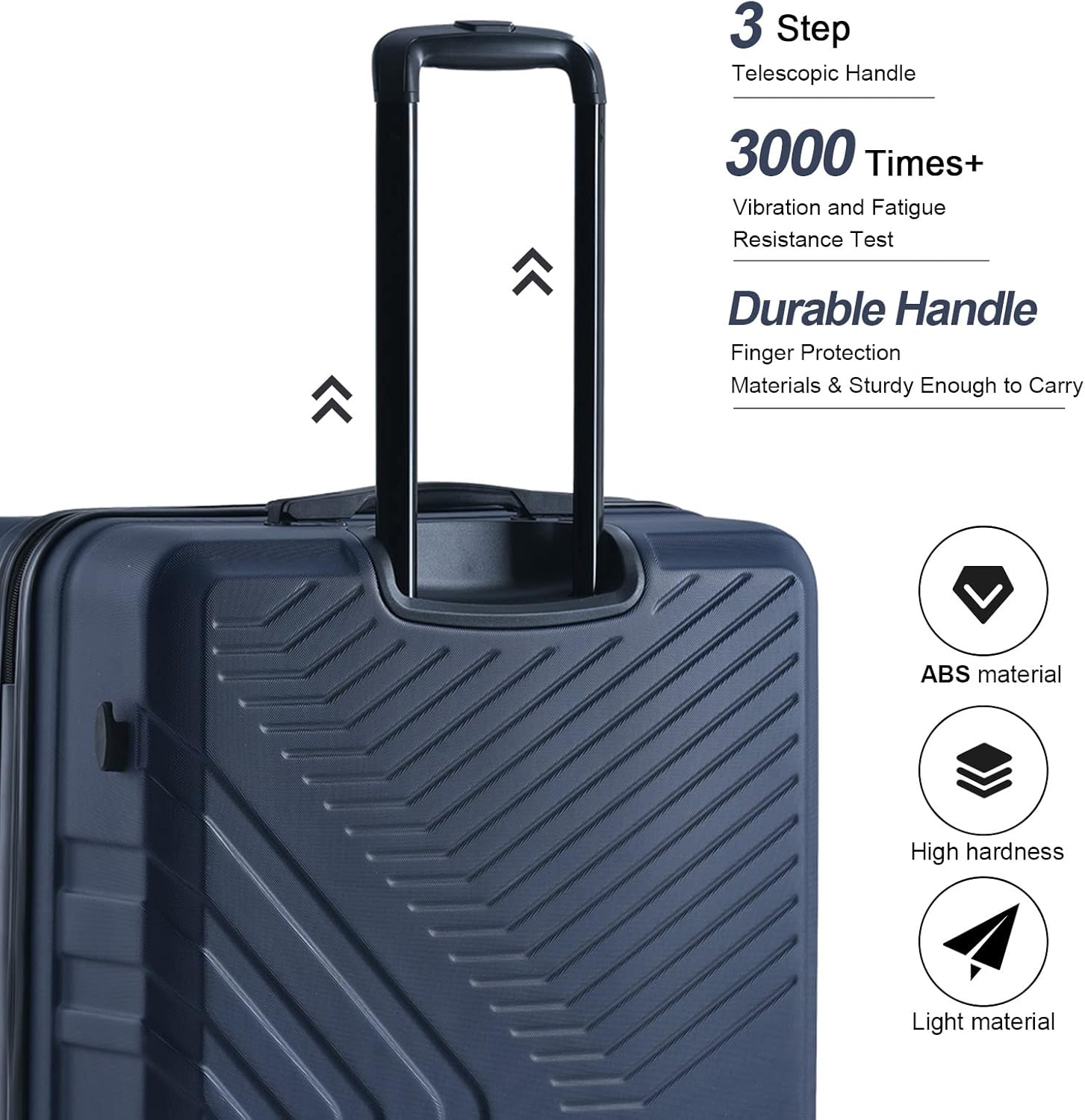 Review Luggage Sets WearResistance Hardside Lightweight Suitcase Set Double Spinner