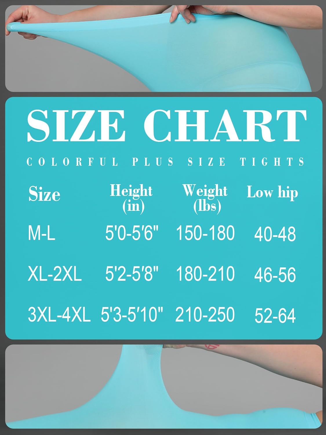 HONENNA Queen Plus Size Tights Semi Opaque Control Top High Waist Stockings Nylons Pantyhose for Women 1X 2X 3X 4X 5X 6X - Image 5