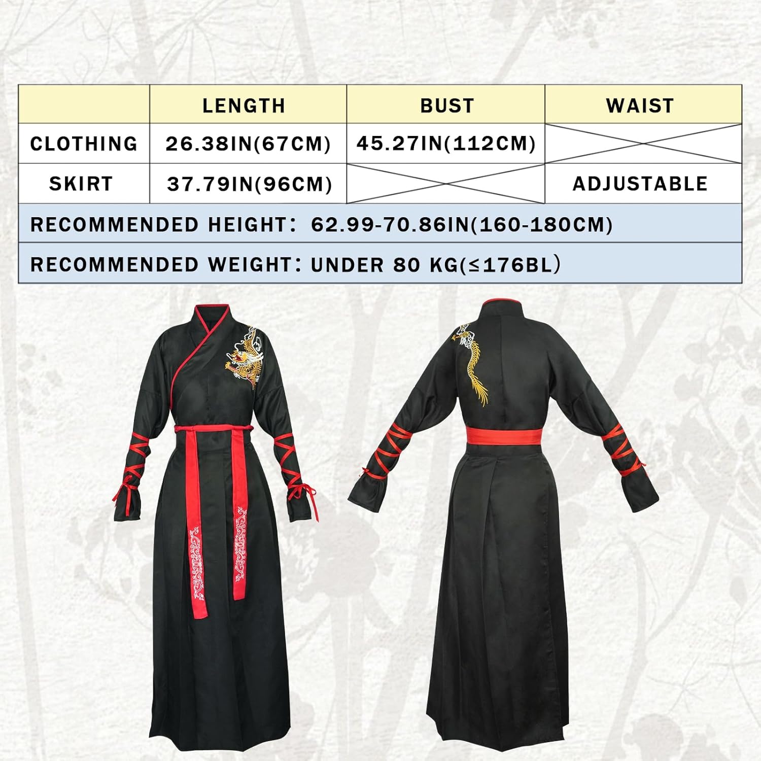 Hanfu Chinese Dress for Women Halloween Cosplay Anime Asian Samurai Costume - Image 8