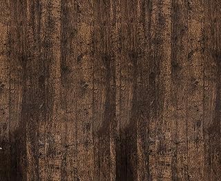 Orgrimmar 236" x 17.8" Dark Brown Wood Peel and Stick Wallpaper Self-Adhesive Removable Wallpaper Covering Decorative Stick Film Vintage Wood Panel Vinyl Decal Roll