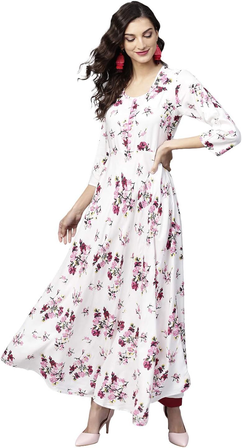 Tissu Women's Printed A-Line Kurta