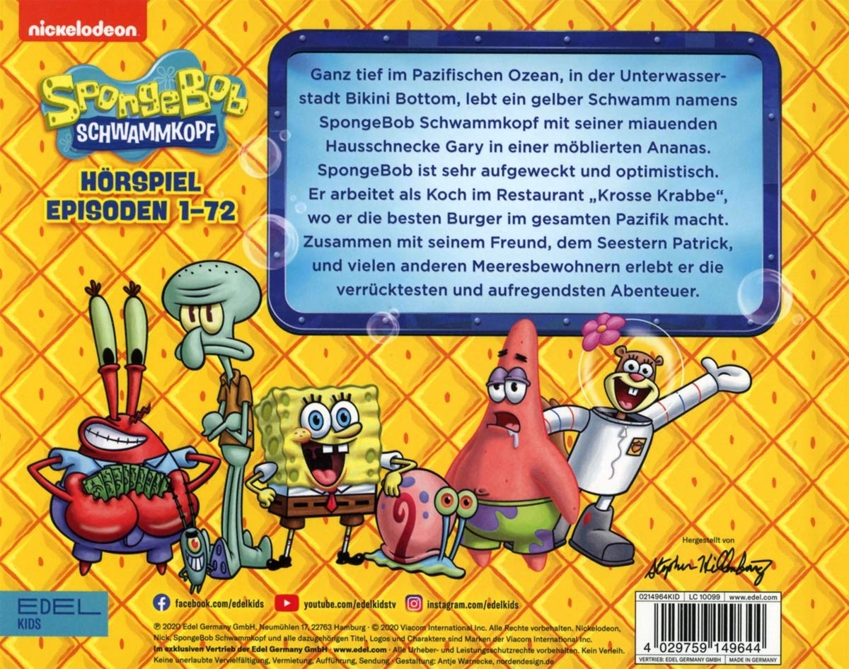 SpongeBob Schwammkopf - Fan-Edition - Die Original-Hörspiele zur TV-Serie 72 Folgen auf (exklusiv bei Amazon.de)