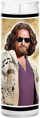 The Dude - Big Lebowski - Vela de celebridad - Vela divertida de Jeff - Vela votiva de vidrio de 8 pulgadas - 100% hecha a mano en Estados Unidos -