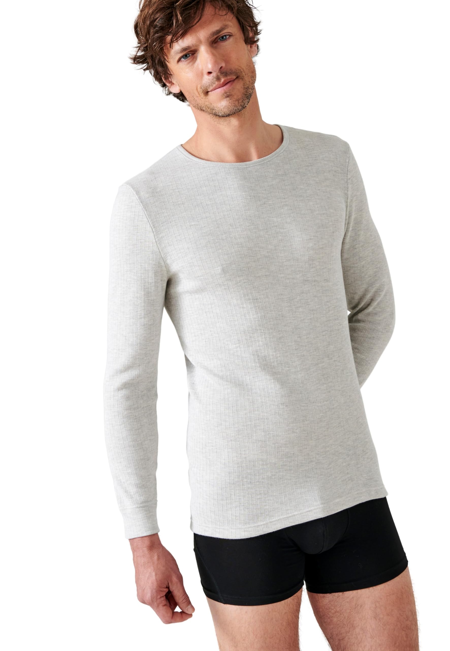 Damart Men's Tee Shirt Manches Longues Themal Top Not Applicable, Grey (Gris Chiné 54119-11011-), XX-Large