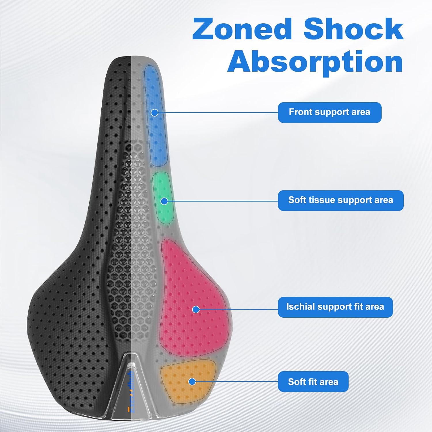 Carbon Fiber Bike Seat Cushion for Men Women, 3D Printed Bike Saddle Comfortable Bicycle Saddle for MTB Road Bikes, Shock Absorbing and Breathable Bicycle Seat Cushion