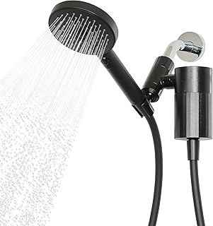 Sproos - Handheld Showerhead with Filter Set, High Performance Filtration System for Healthier Hair and Skin, Extra Long 70 Inch Hose, 3 Customized Spray Functions, Black