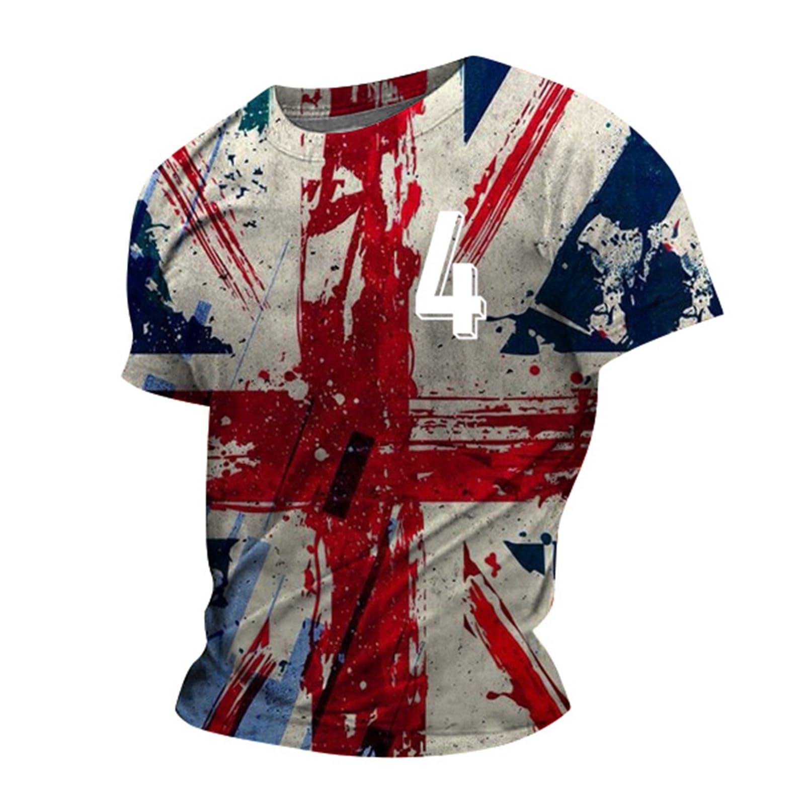 Men T Shirt England Flag Athlete Number Print Short Sleeve Round Neck T Shirt Football Country European Supporters English Tournament 2025 Footy Soccer Top