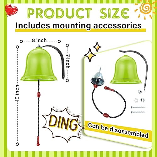 Miniatura 2 de Campana de juguetes para patio de recreo, campana colgante de plástico educativa, accesorios para niños y niñas, regalo al aire libre, juego de