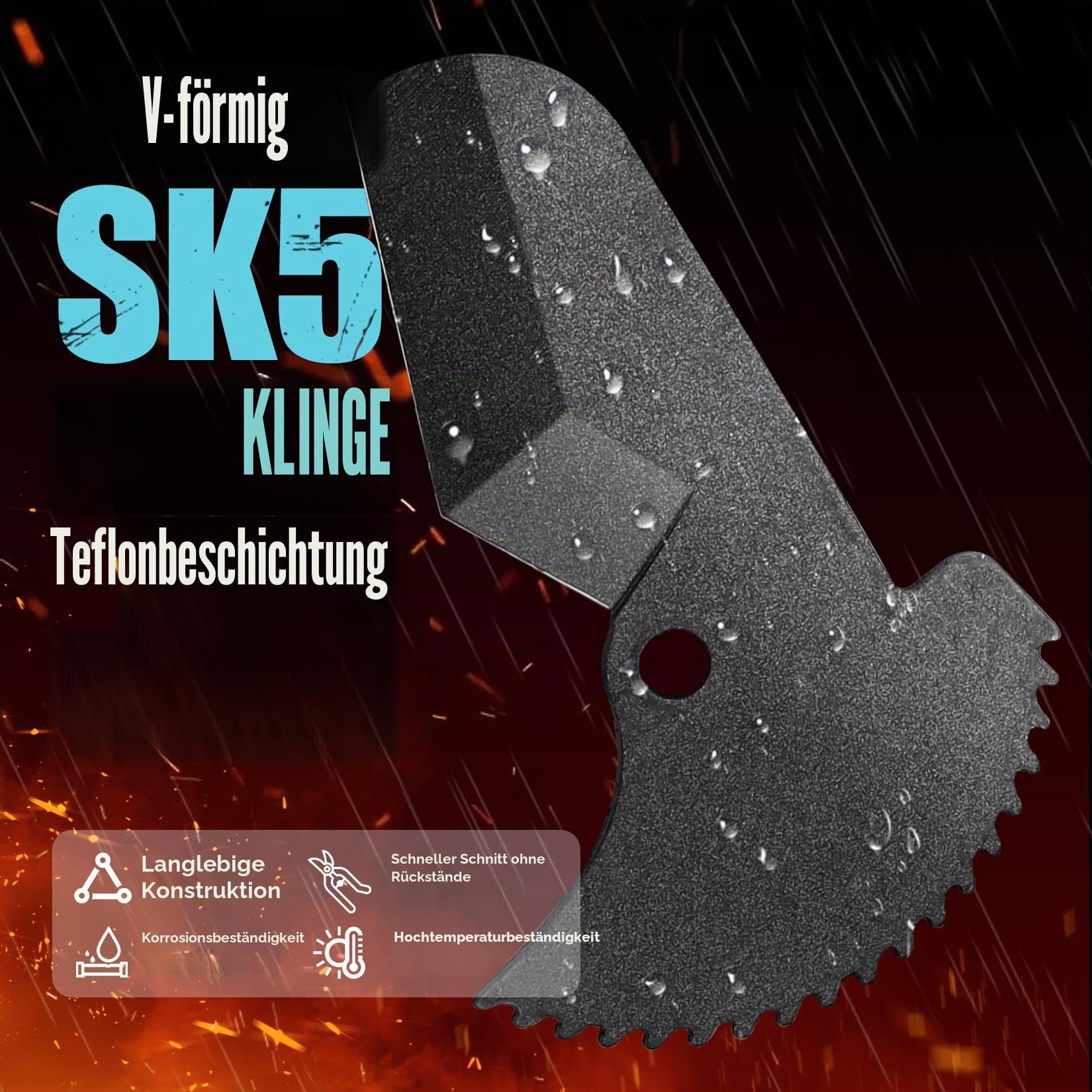 SHALL 2,5 Zoll (63 mm) Kunststoff-Rohrschneider, PVC-Schneider, Ratschen-Rohrschneider zum Schneiden von PEX-, PVC- und PPR-Kunststoffschläuchen mit 63 mm Außendurchmesser, hochwertiges Kunststoffrohr
