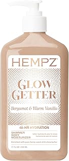 Hempz Loción corporal Glow Getter, hidratante...