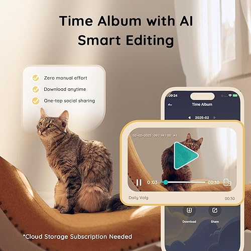 2K Pet Camera Treat Dispenser — texture and fabric close-up