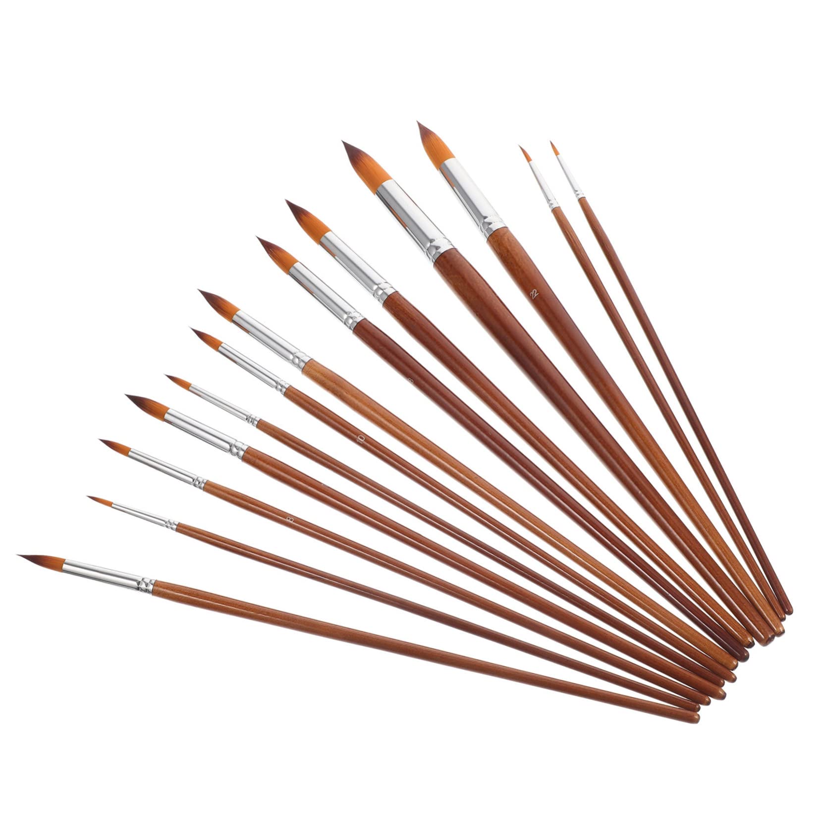 STOBOK 26piezas Pincel De Nylon De Doble Color para Estudiantes De Arte Kit De Pinceles para Acuarela y Pintura Lienzo Ligero y Portátil para Viajes y Bocetos Al Aire