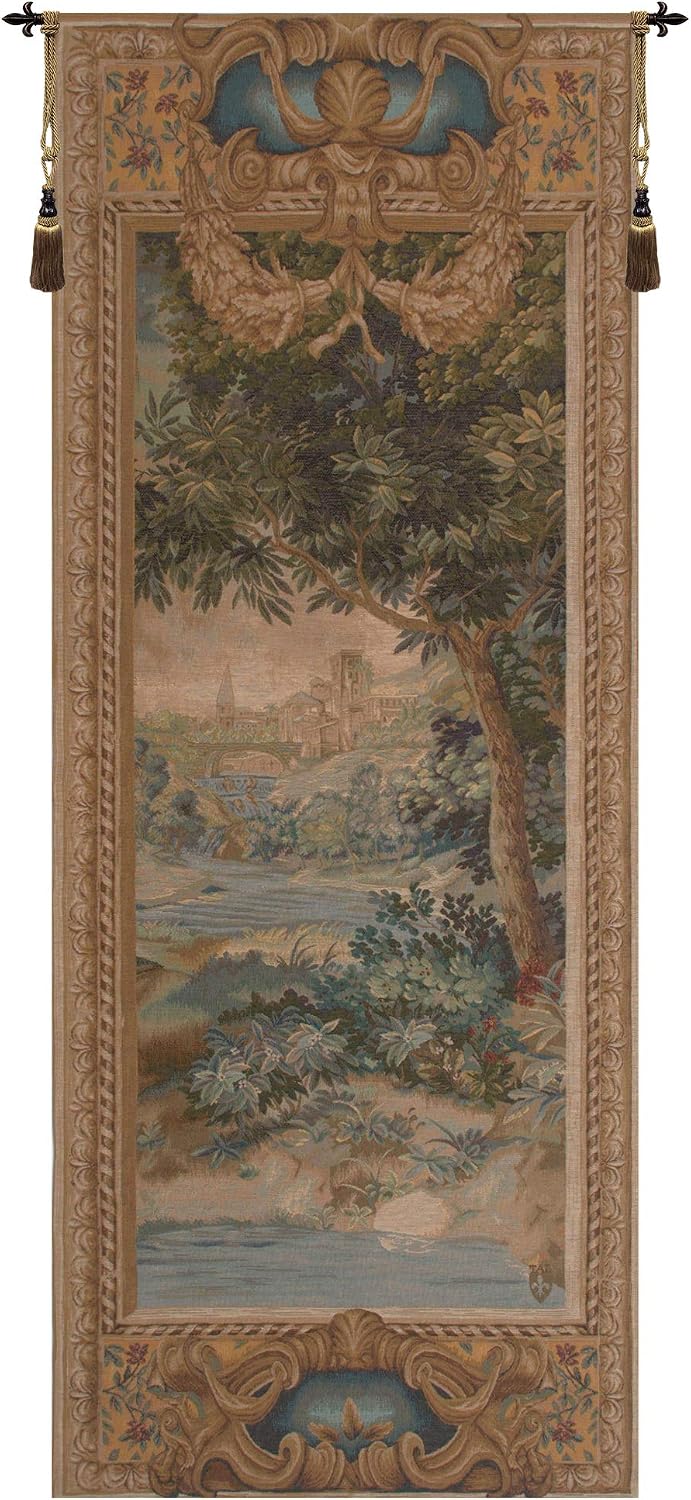 Charlotte Home Furnishings Inc. Portiere Cascade I French Tapestry Wall Hanging 74 X 30 Inch Viscose Cotton And Polyester Blend Wall Art Perfect For Home Decor Room Decor And Wall Decor