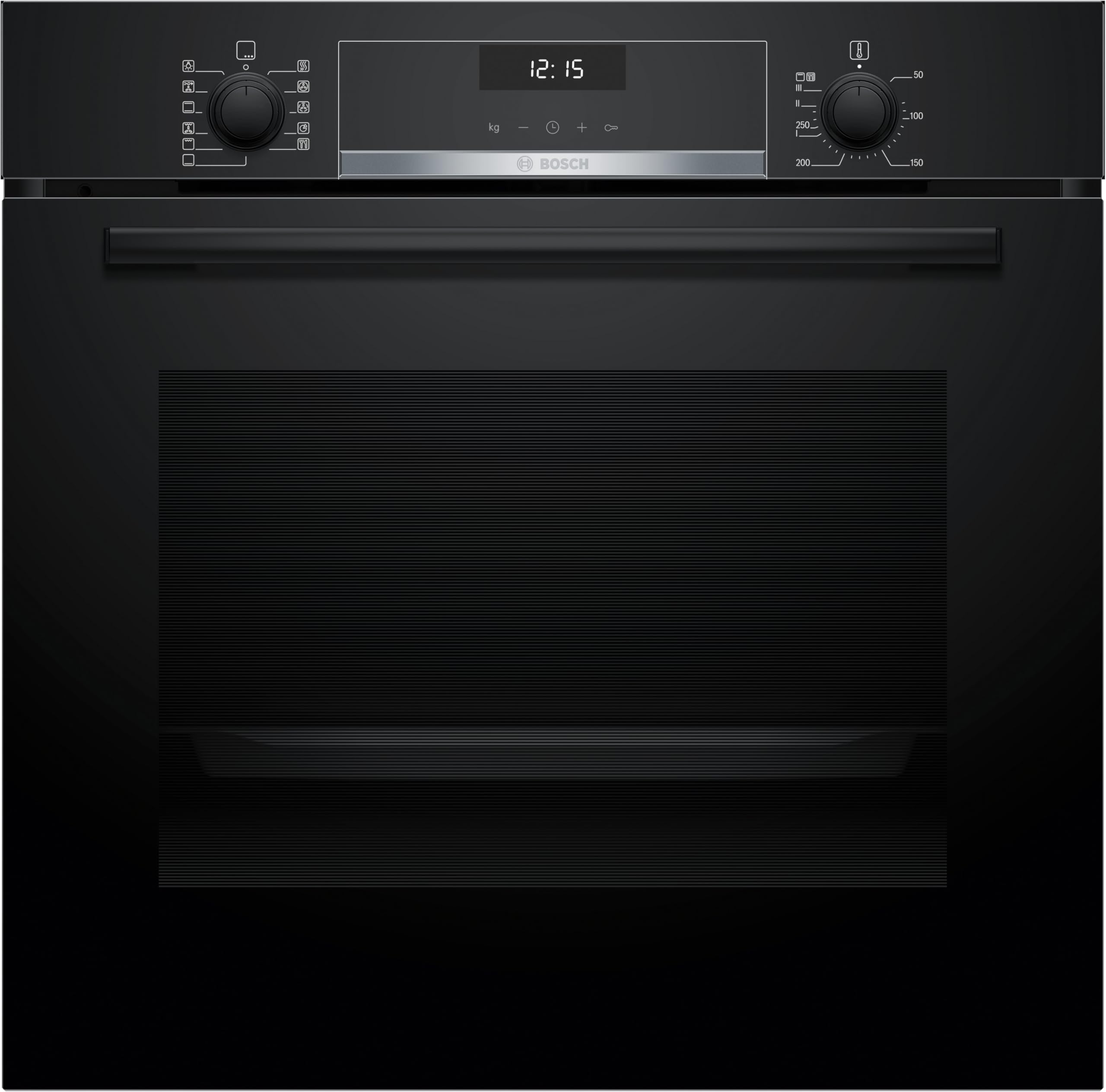 Bosch HBG537BB4 - Horno empotrable (60 x 60 cm, serie 6, función Air Fry, 10 programas automáticos, aire caliente 3D para un calor uniforme en 3 niveles, asistencia de limpieza con vapor de agua