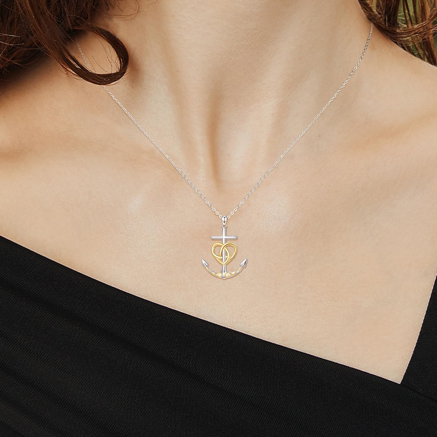 Palpitate Anchor Necklace for Women 925 Sterling Silver Nautical Sea Jewelry Gifts for Women Sailor - Image 5