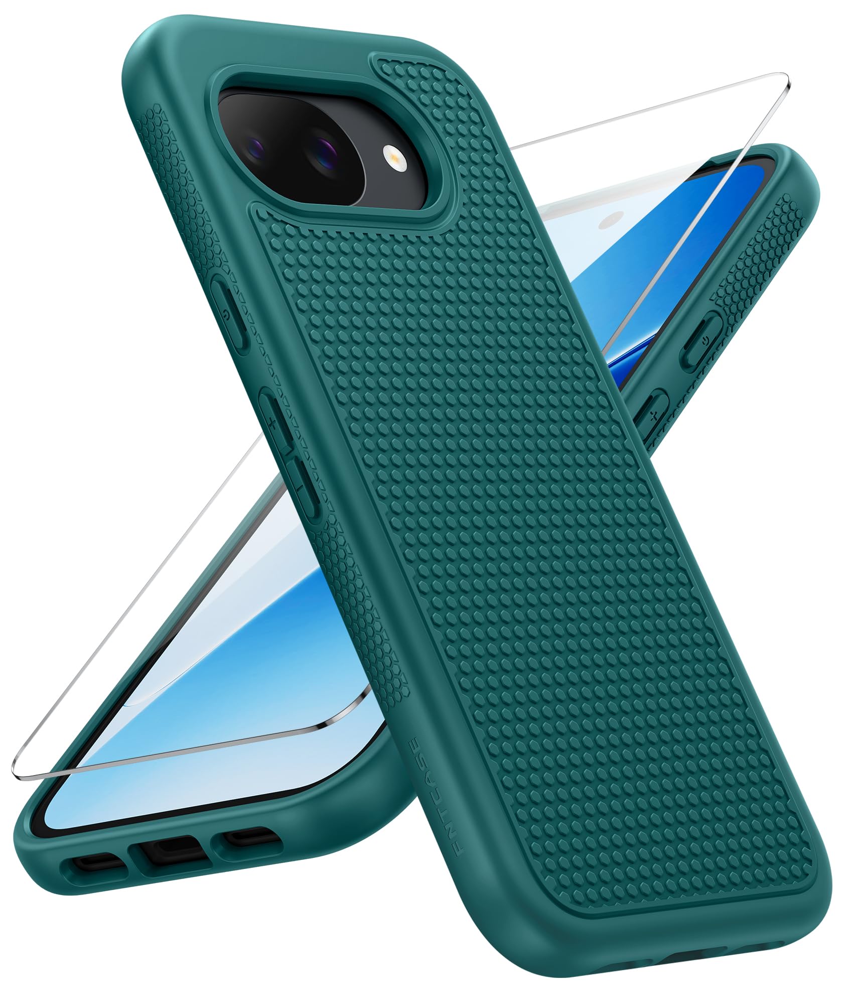 FNTCASE for Google Pixel 10A Case: Soft TPU Non Slip Shockproof Cover Green | 14FT Military Grade Drop Protection, Matte Textured Protective Phone Cases With Screen Protector, for Daily Use, Green