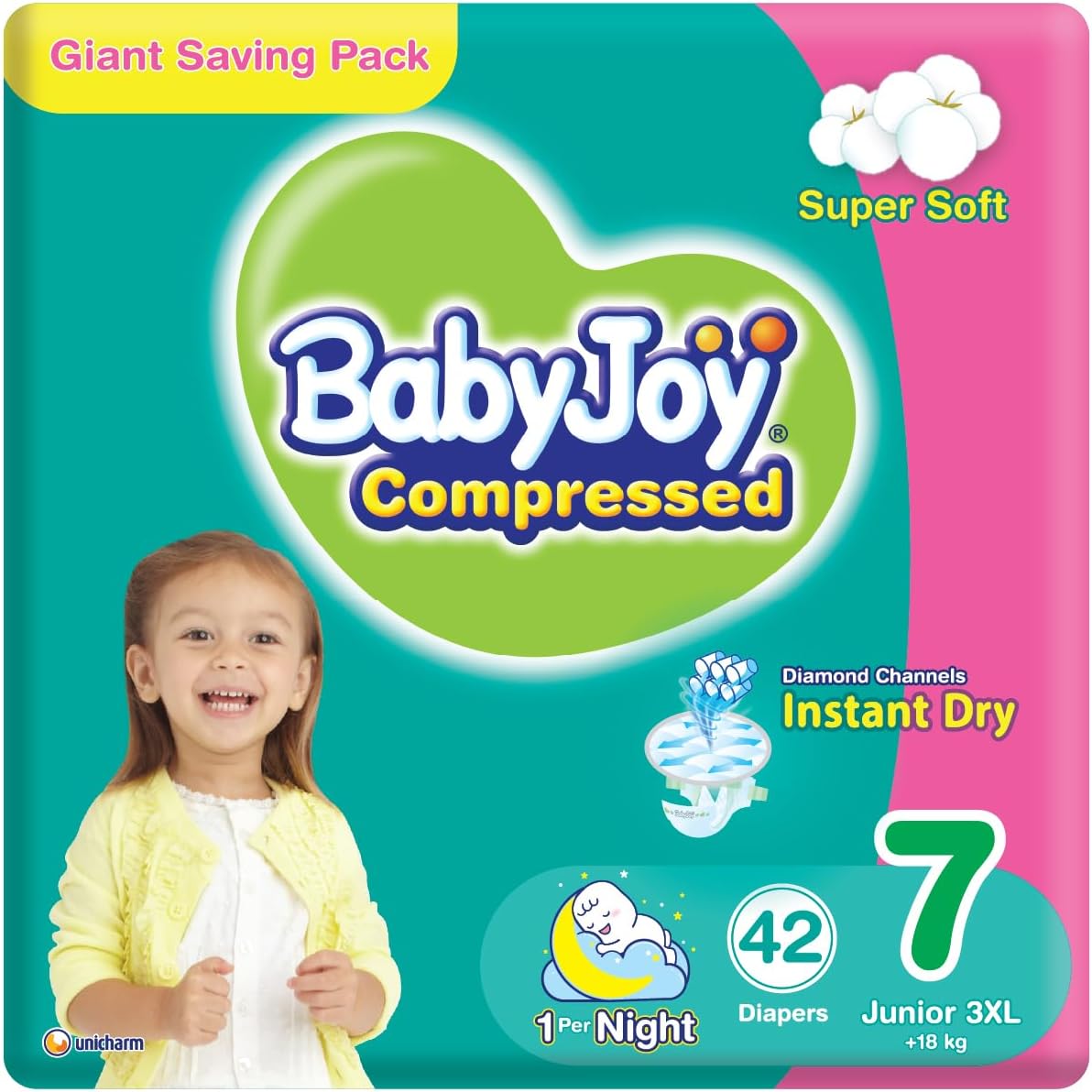 Diapers Size 7 +18kg Giant Pack 42pcs