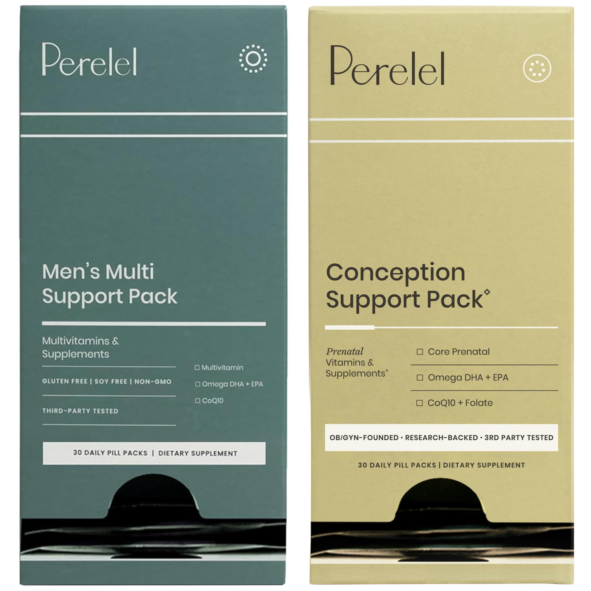 Conception Support Pack & Men's Multi Support Pack, Prenatal Multivitamin for Fertility Wellness & Daily Multivitamin for Men's Wellness, 60 Daily Pill Packs