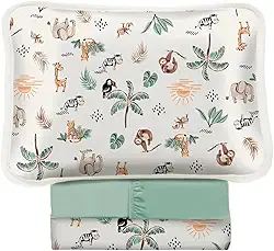 Jogo De Lençol Berço 3 Peças Malha 100% Algodão (Selva)