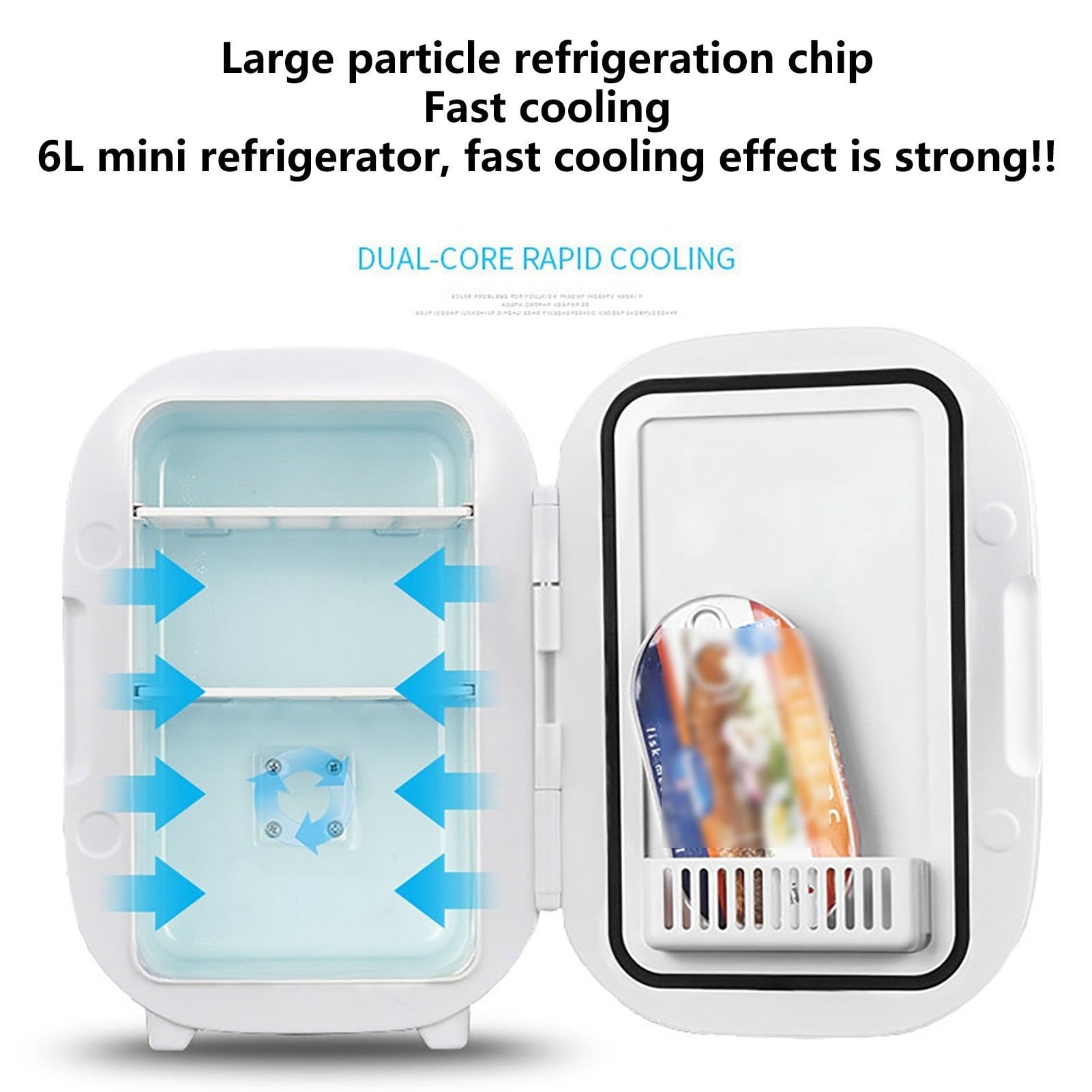 5L Mini Nevera Portátil AC DC Enfriador Calentador Coche | 5L Enfría a 5°C Calienta 65°C Silencioso 28dB Chip Dual Core 220V 12V Casa Coche Cosméticos Bebidas