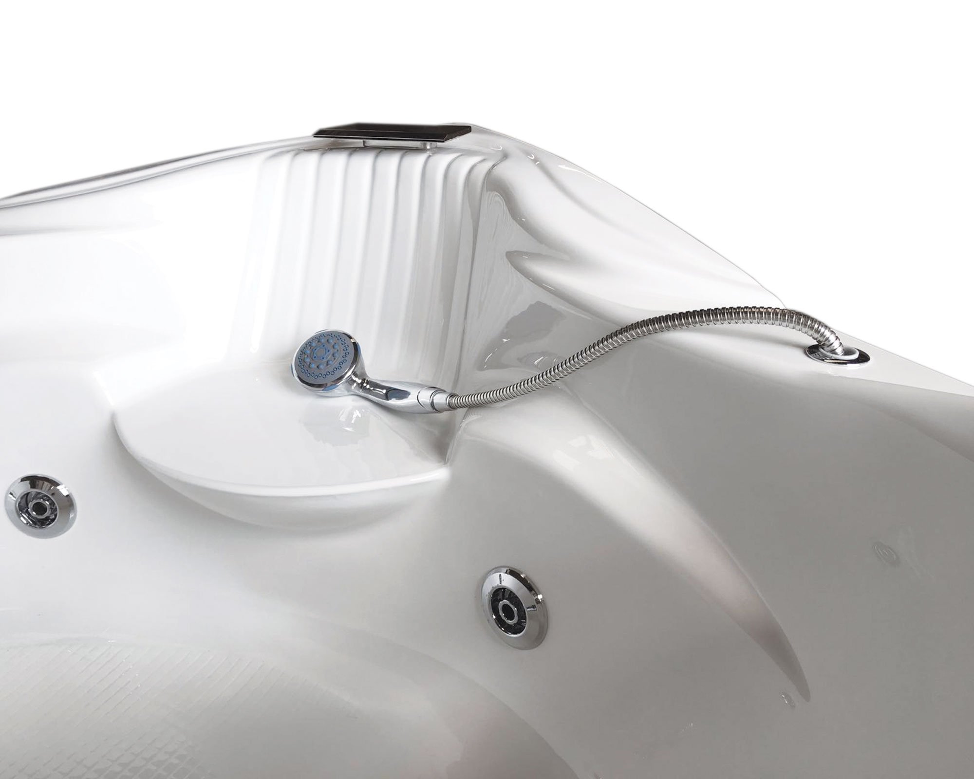 BAIGNOIRE MASSANTE ANGLE Model Las Vegas 150 x 150 cm BALNEO BAIN TOURBILLON SPA Cascade inclus!