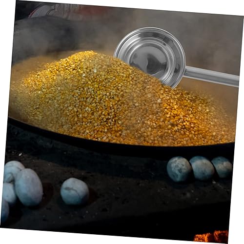 Miniatura 8 de Cucharón de sopa conveniente cucharón grande Cucharón de cocina para olla Calibre Cuchara de agua Acero inoxidable 35c Cucharón de plata Wok