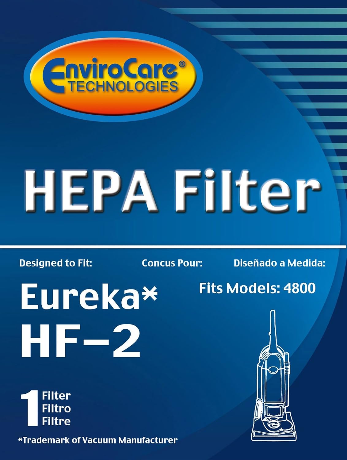 EnviroCare Replacement HEPA Vacuum Cleaner Filter Set Designed to Fit Eureka HF-2 Filters and 70082 Filters