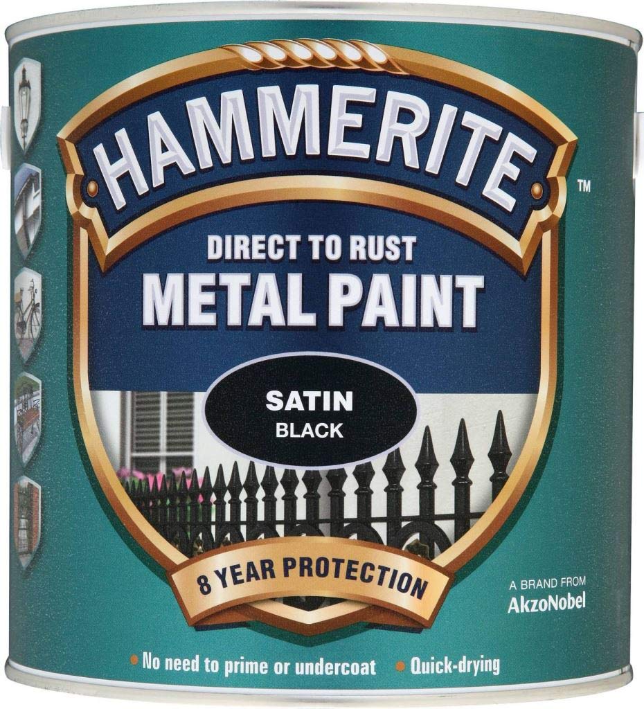 Hammerite Metal Paint Satin 2.5L Black